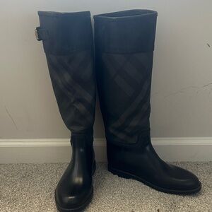 Burberry Black Over the Knee Boots